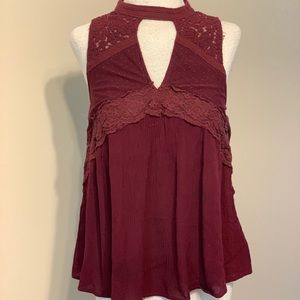 Burgundy Halter Top